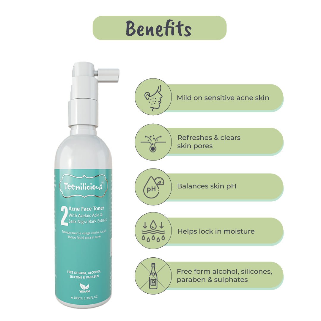 Benefits Of Acne Face Toner With Azelaic Acid & Alba Bark Extract