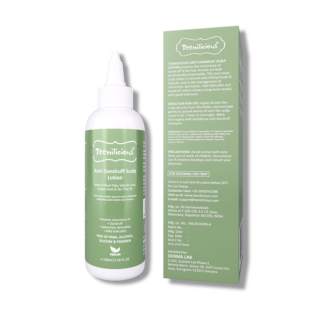 Anti-dandruff lotion with Salicylic Acid, Azelaic Acid & Tea Tree Oil for Folliculitis 100ml